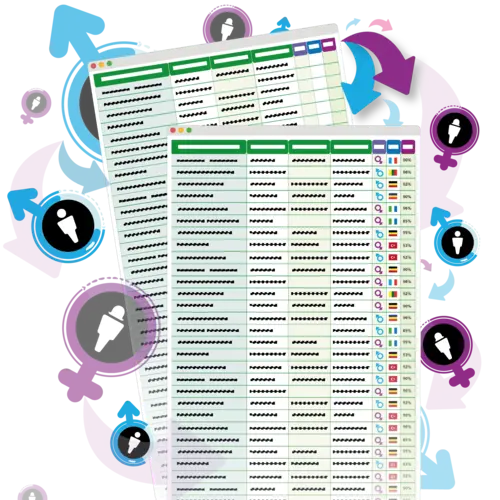 Bulk CSV enrichment result with gender and country columns