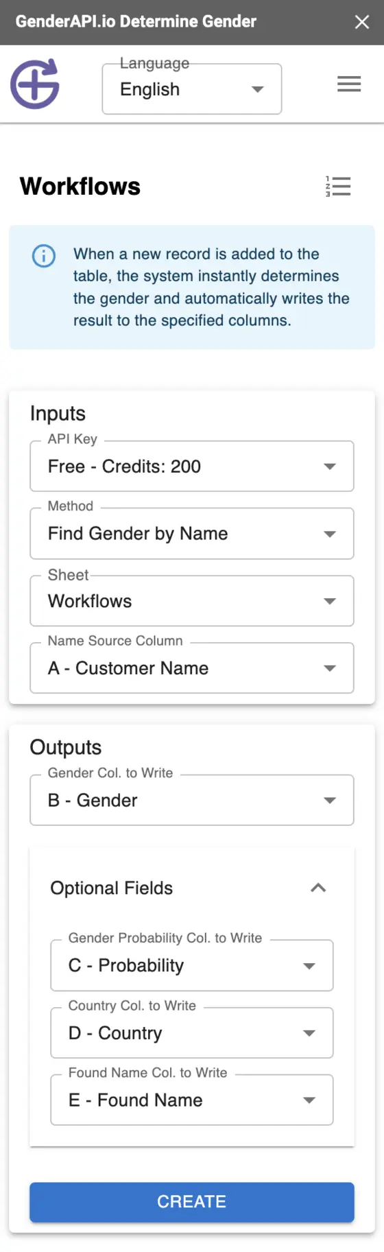 How to Find Gender of Customers in Google Sheets in Real-Time - Gender detection using the Gender API Add-On