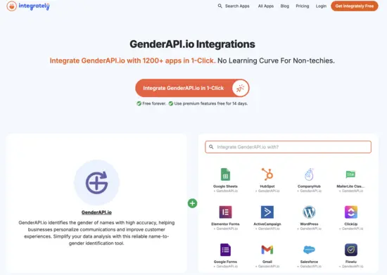 Gender API Integrately